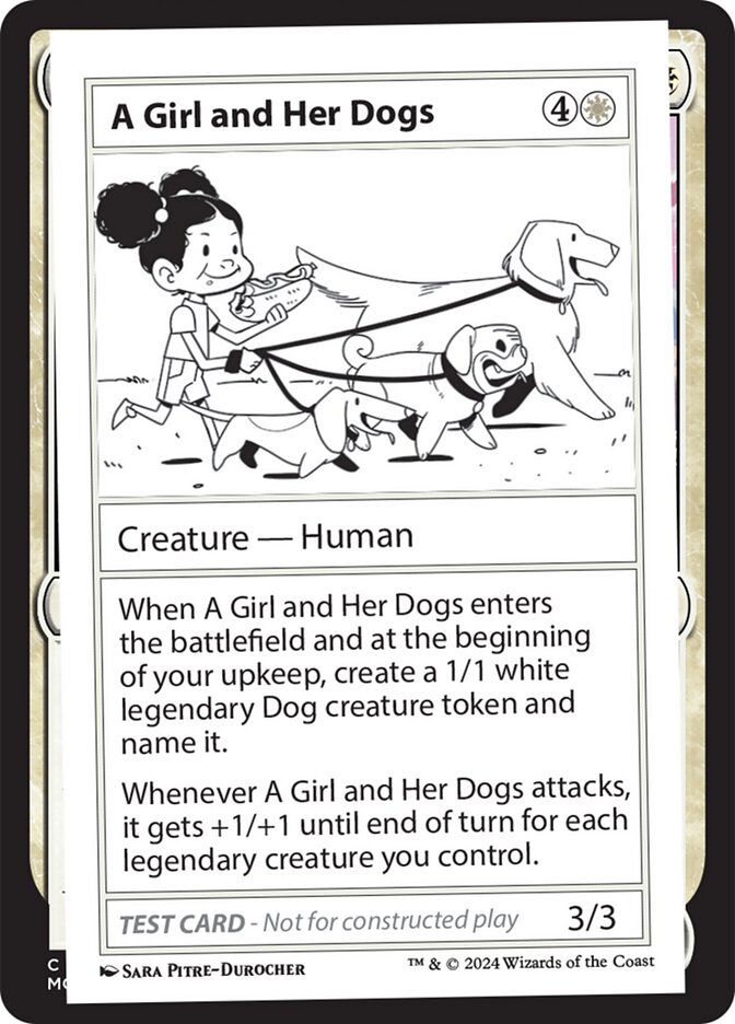 Magic the Gathering Card - A Girl and Her Dogs - MTG Circle