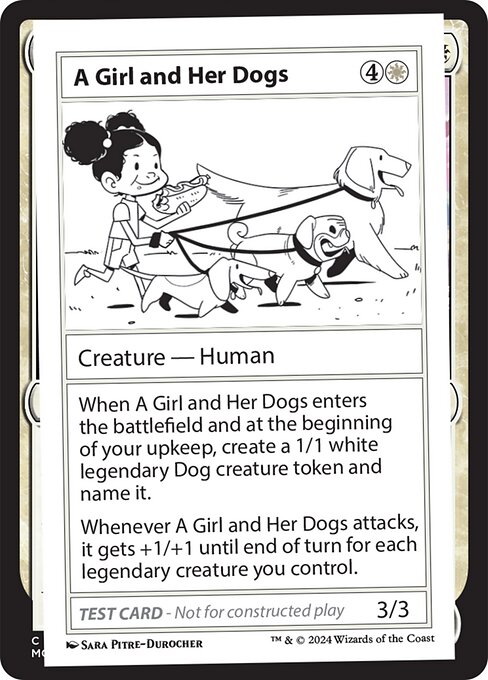 Magic the Gathering Card - A Girl and Her Dogs - MTG Circle