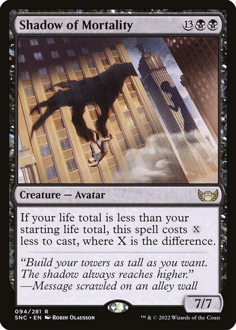 Magic the Gathering Card - Shadow of Mortality - MTG Circle