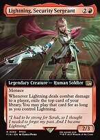 Magic the Gathering Card - Lightning, Security Sergeant - MTG Circle