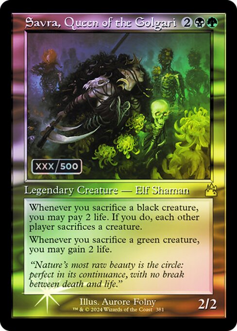 Magic the Gathering Card - Savra, Queen of the Golgari - MTG Circle
