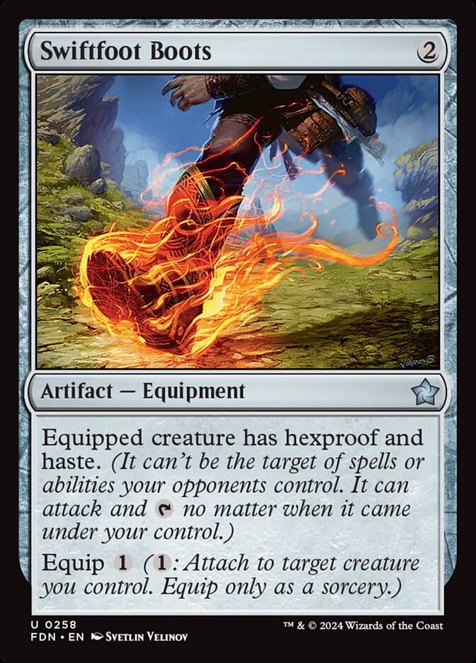 Magic the Gathering Card - Swiftfoot Boots - MTG Circle