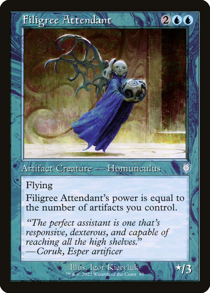 Magic the Gathering Card - Filigree Attendant - MTG Circle