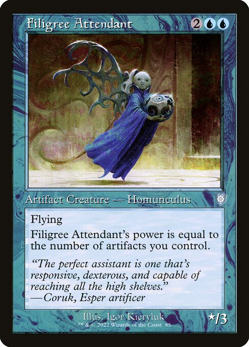 Magic the Gathering Card - Filigree Attendant - MTG Circle