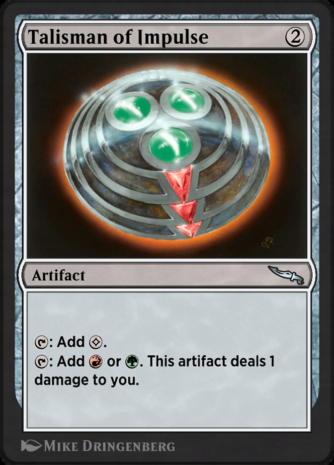 Magic the Gathering Card - Talisman of Impulse - MTG Circle