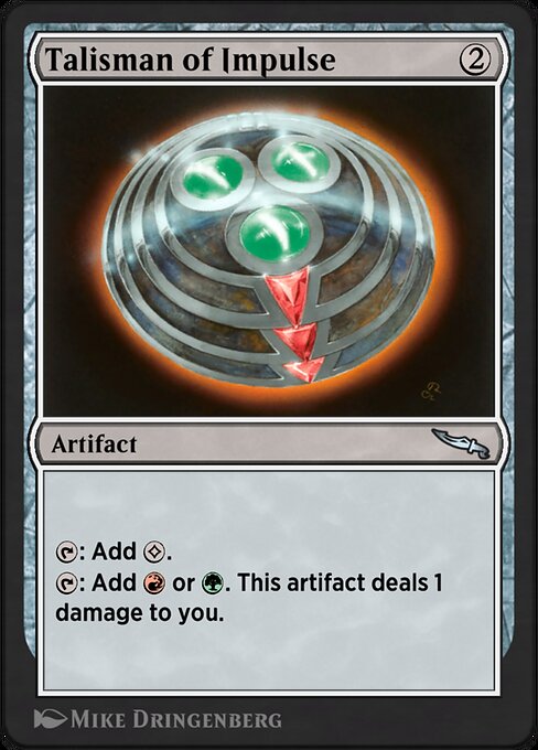 Magic the Gathering Card - Talisman of Impulse - MTG Circle