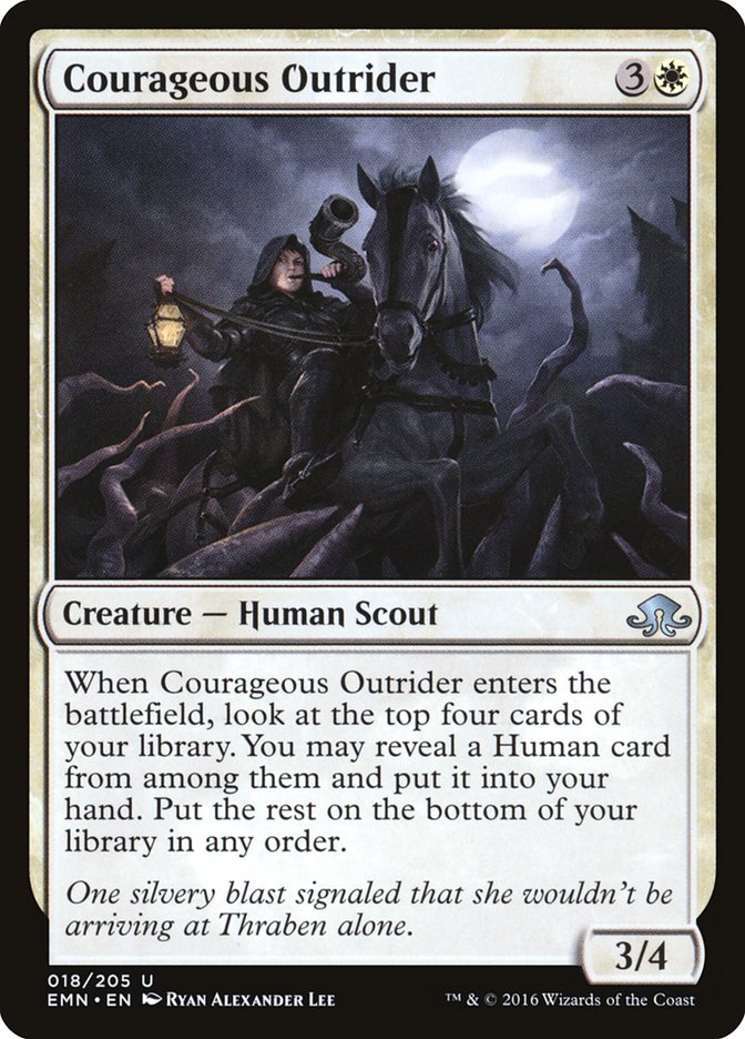 Magic the Gathering Card - Courageous Outrider - MTG Circle