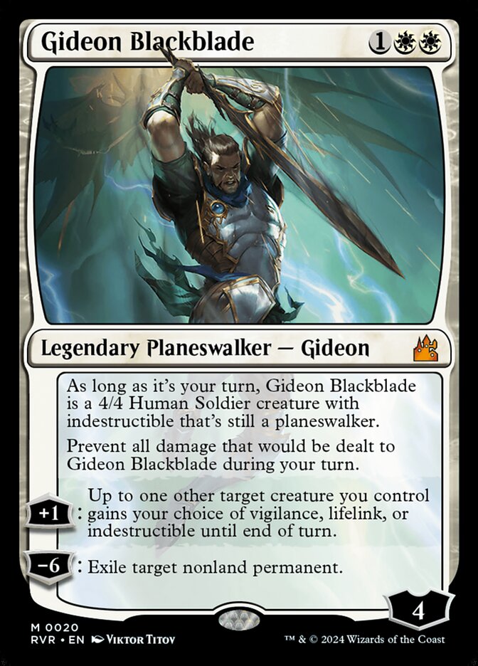 Magic the Gathering Card - Gideon Blackblade - MTG Circle