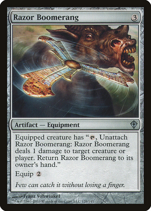 Magic the Gathering Card - Razor Boomerang - MTG Circle