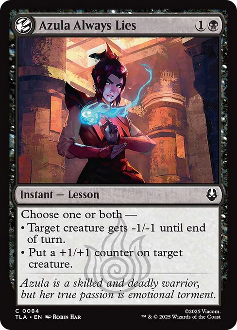 Magic the Gathering Card - Azula Always Lies - MTG Circle