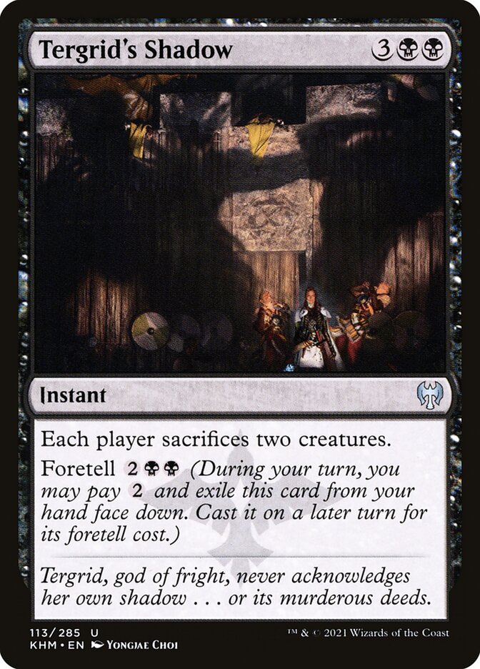 Magic the Gathering Card - Tergrid's Shadow - MTG Circle