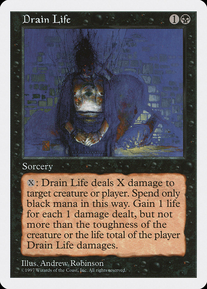 Magic the Gathering Card - Drain Life - MTG Circle