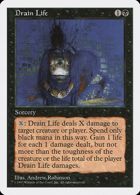 Magic the Gathering Card - Drain Life - MTG Circle