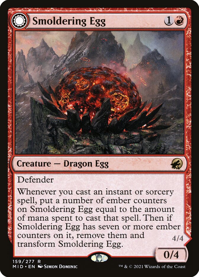 Magic the Gathering Card - Smoldering Egg - MTG Circle