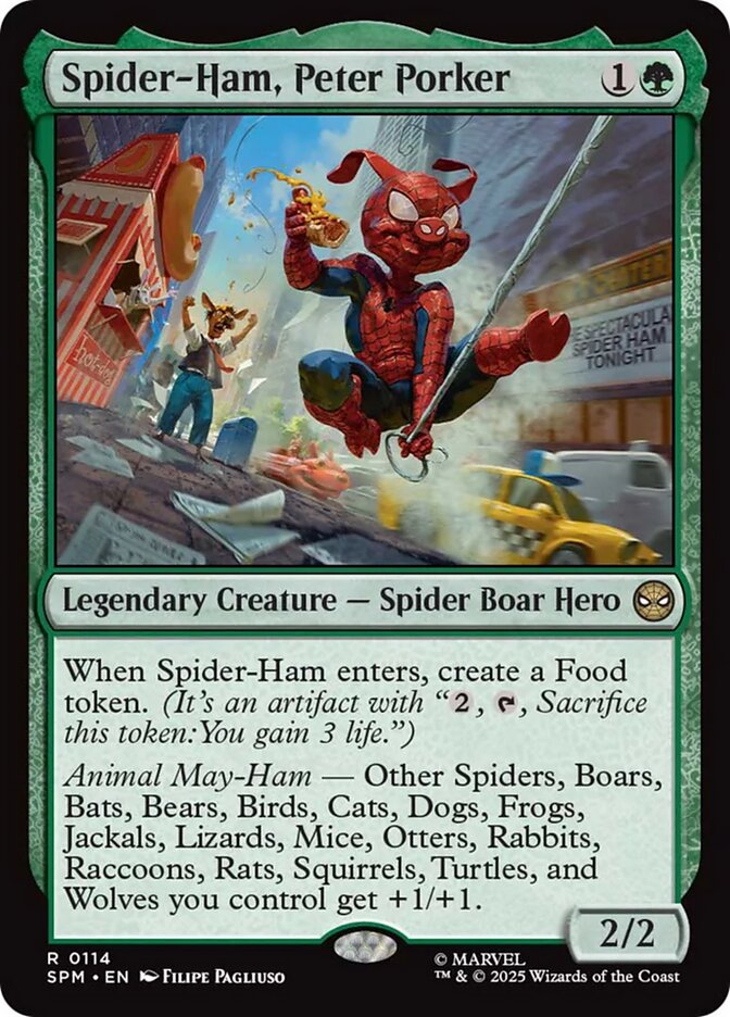 Magic the Gathering Card - Spider-Ham, Peter Porker - MTG Circle