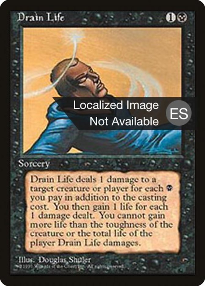 Magic the Gathering Card - Drain Life - MTG Circle