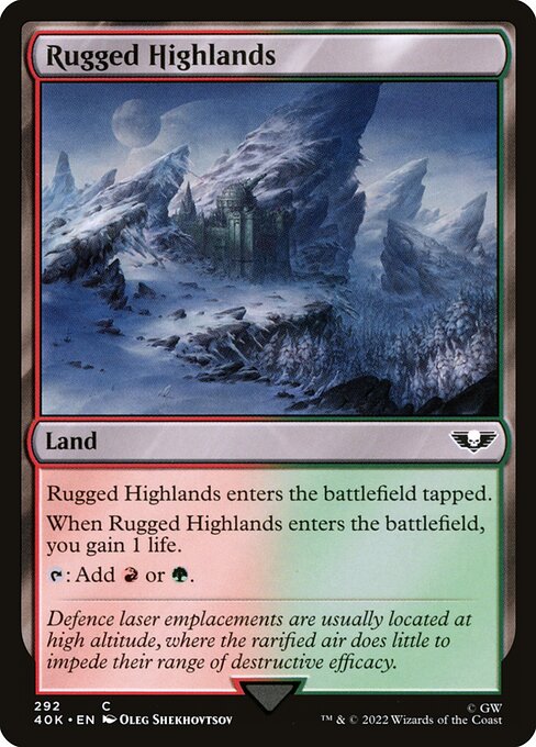 Magic the Gathering Card - Rugged Highlands - MTG Circle