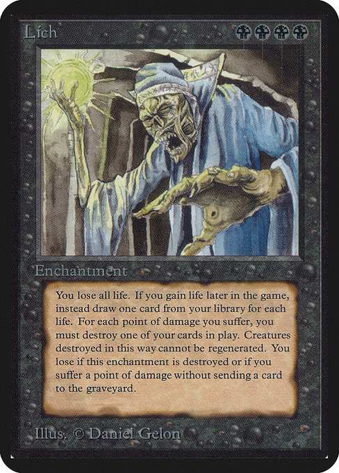 Magic the Gathering Card - Lich - MTG Circle