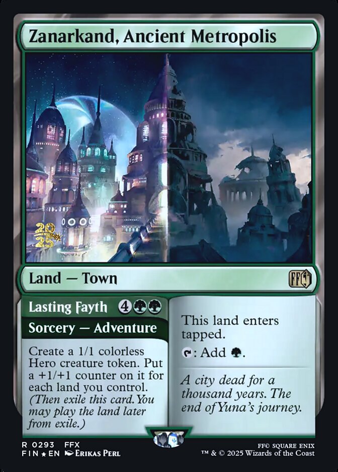 Magic the Gathering Card - Zanarkand, Ancient Metropolis // Lasting Fayth - MTG Circle