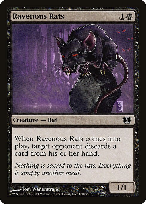 Magic the Gathering Card - Ravenous Rats - MTG Circle
