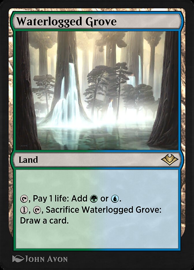 Magic the Gathering Card - Waterlogged Grove - MTG Circle