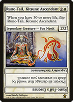 Magic the Gathering Card - Rune-Tail, Kitsune Ascendant // Rune-Tail's Essence - MTG Circle