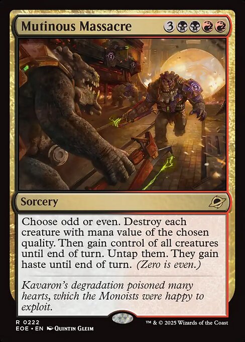 Magic the Gathering Card - Mutinous Massacre - MTG Circle