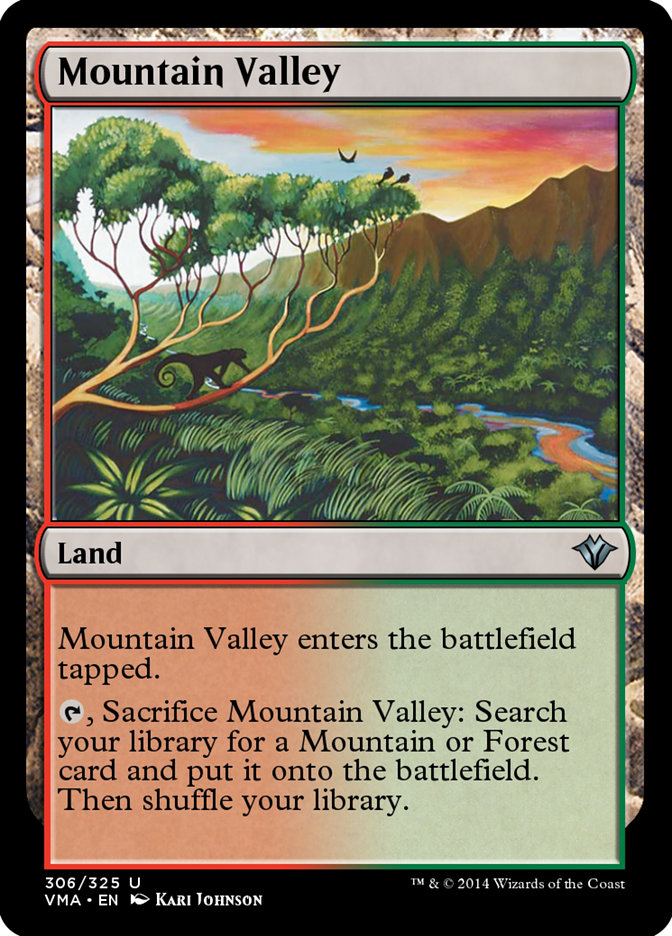 Magic the Gathering Card - Mountain Valley - MTG Circle