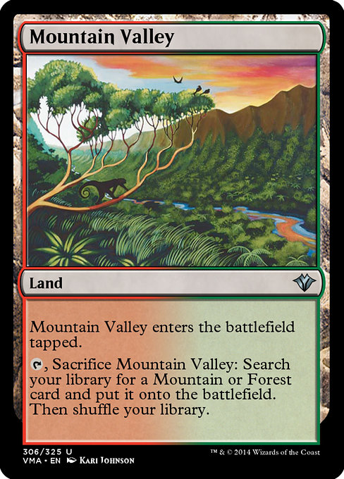 Magic the Gathering Card - Mountain Valley - MTG Circle