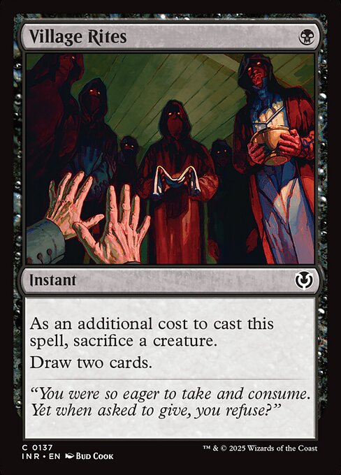 Magic the Gathering Card - Village Rites - MTG Circle