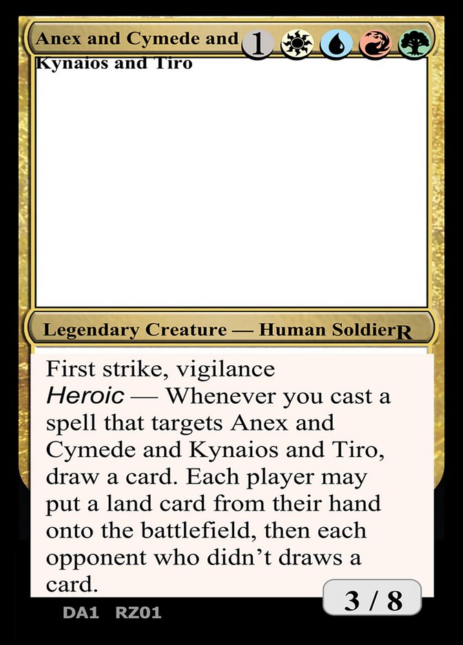 Magic the Gathering Card - Anax and Cymede & Kynaios and Tiro - MTG Circle