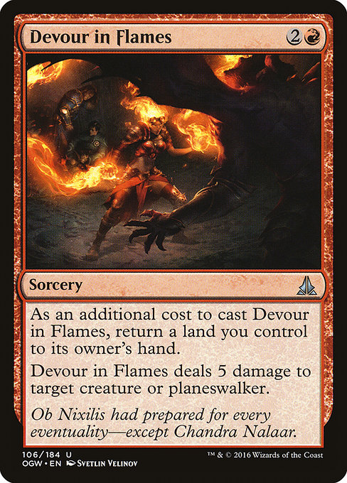 Magic the Gathering Card - Devour in Flames - MTG Circle