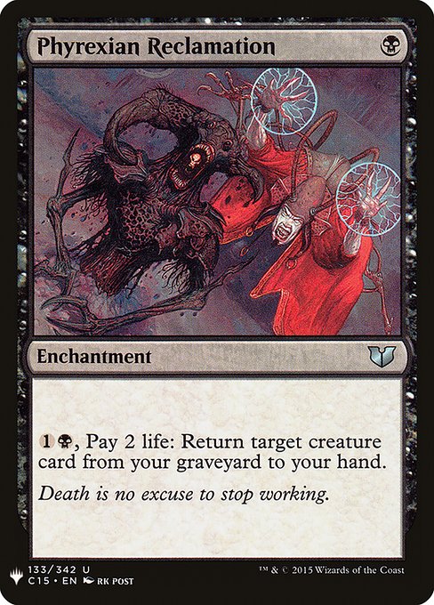 Magic the Gathering Card - Phyrexian Reclamation - MTG Circle