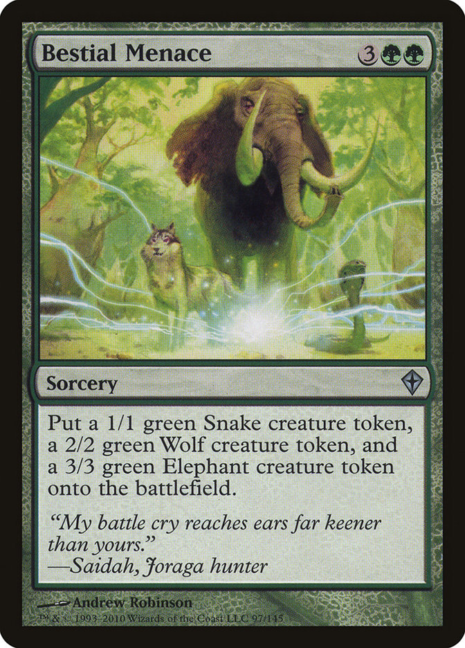 Magic the Gathering Card - Bestial Menace - MTG Circle