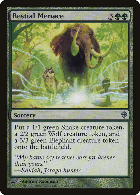 Magic the Gathering Card - Bestial Menace - MTG Circle