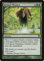 Magic the Gathering Card - Bestial Menace - MTG Circle