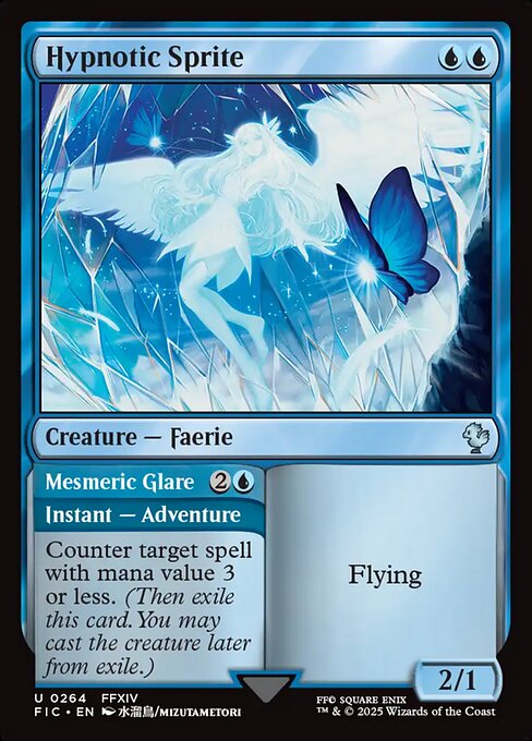 Magic the Gathering Card - Hypnotic Sprite // Mesmeric Glare - MTG Circle
