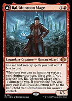 Magic the Gathering Card - Ral, Monsoon Mage // Ral, Leyline Prodigy - MTG Circle