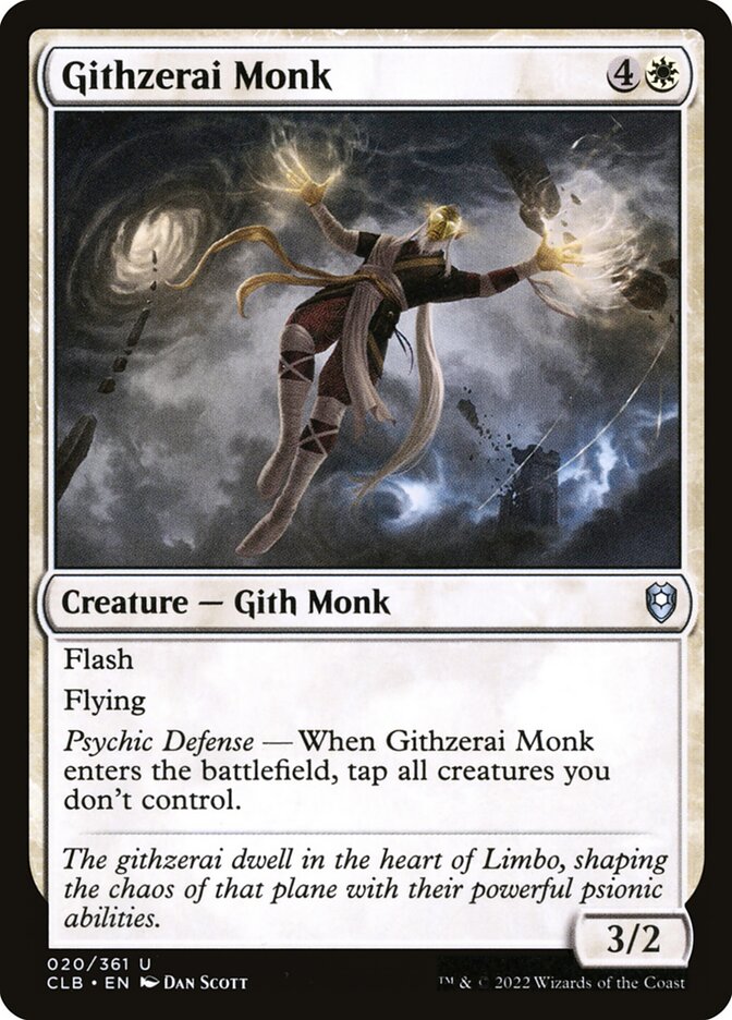 Magic the Gathering Card - Githzerai Monk - MTG Circle