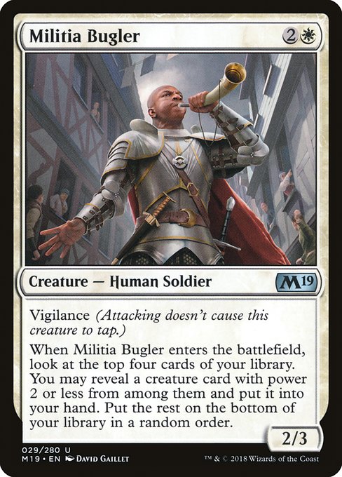 Magic the Gathering Card - Militia Bugler - MTG Circle