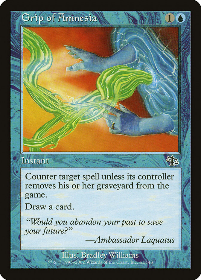 Magic the Gathering Card - Grip of Amnesia - MTG Circle