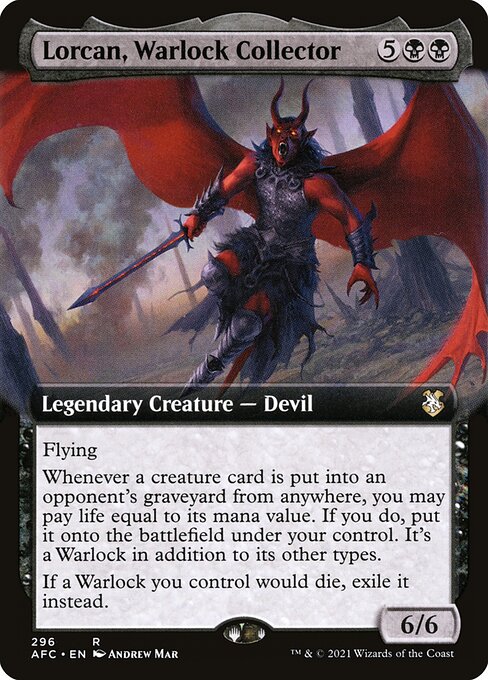 Magic the Gathering Card - Lorcan, Warlock Collector - MTG Circle