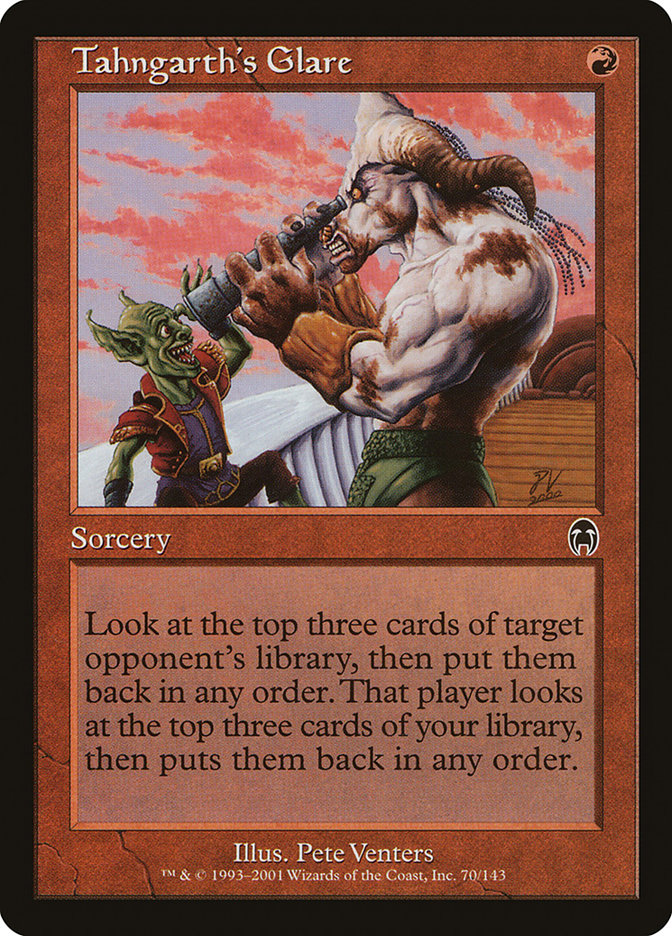 Magic the Gathering Card - Tahngarth's Glare - MTG Circle