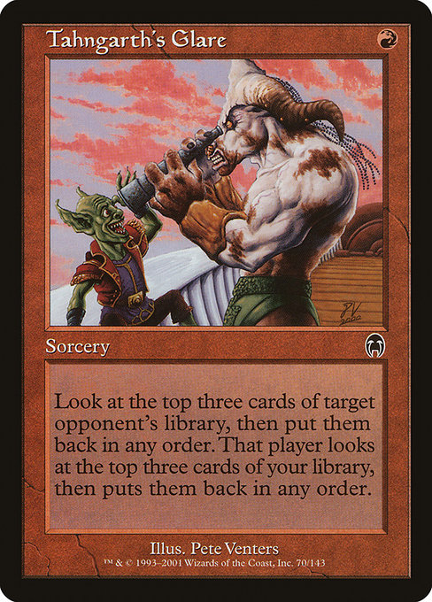 Magic the Gathering Card - Tahngarth's Glare - MTG Circle