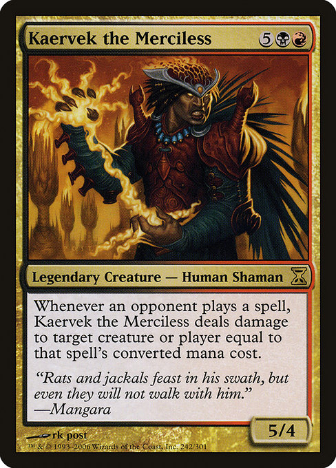 Magic the Gathering Card - Kaervek the Merciless - MTG Circle