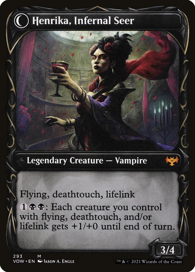 Magic the Gathering Card - Henrika, Infernal Seer - MTG Circle