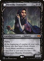 Magic the Gathering Card - Henrika Domnathi // Henrika, Infernal Seer - MTG Circle