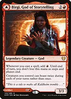 Magic the Gathering Card - Birgi, God of Storytelling // Harnfel, Horn of Bounty - MTG Circle