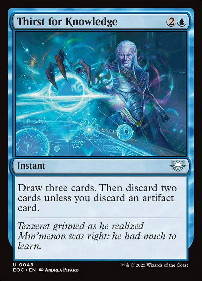 Magic the Gathering Card - Thirst for Knowledge - MTG Circle