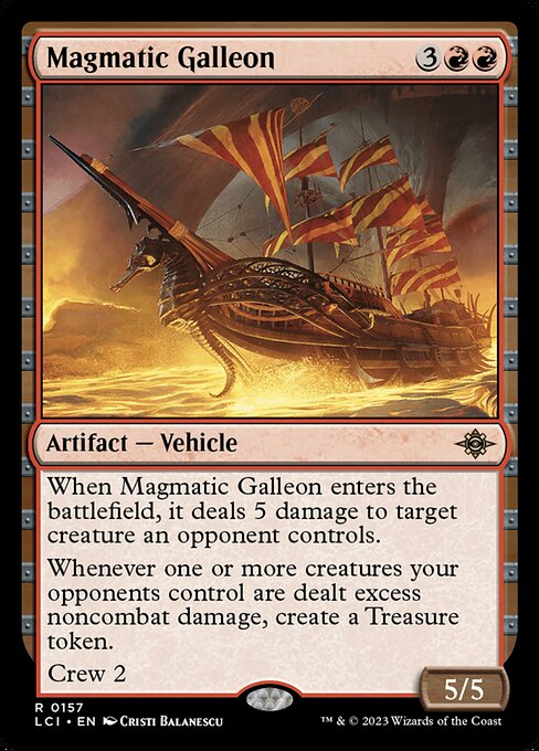 Magic the Gathering Card - Magmatic Galleon - MTG Circle